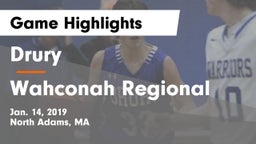 Drury  vs Wahconah Regional  Game Highlights - Jan. 14, 2019