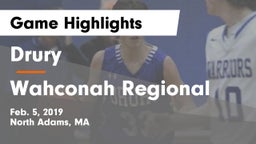 Drury  vs Wahconah Regional  Game Highlights - Feb. 5, 2019