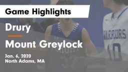 Drury  vs Mount Greylock Game Highlights - Jan. 6, 2020