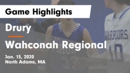 Drury  vs Wahconah Regional  Game Highlights - Jan. 15, 2020