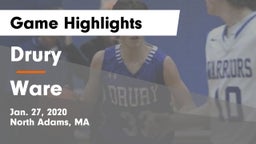 Drury  vs Ware  Game Highlights - Jan. 27, 2020