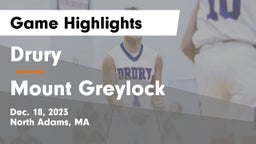 Drury  vs Mount Greylock Game Highlights - Dec. 18, 2023