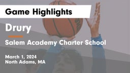 Drury  vs Salem Academy Charter School Game Highlights - March 1, 2024