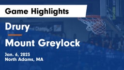 Drury  vs Mount Greylock Game Highlights - Jan. 6, 2023