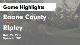 Roane County  vs RIpley Game Highlights - Dec. 29, 2018