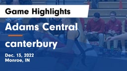 Adams Central  vs canterbury Game Highlights - Dec. 13, 2022