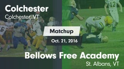 Matchup: Colchester High vs. Bellows Free Academy  2016
