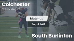 Matchup: Colchester High vs. South Burlinton 2016