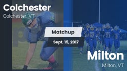 Matchup: Colchester High vs. Milton  2017