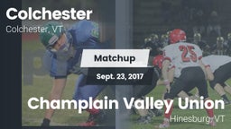 Matchup: Colchester High vs. Champlain Valley Union  2016