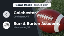Recap: Colchester  vs. Burr & Burton Academy  2021
