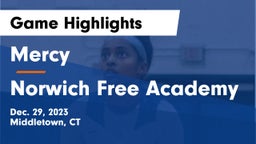 Mercy  vs Norwich Free Academy Game Highlights - Dec. 29, 2023