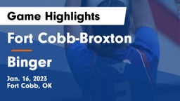 Fort Cobb-Broxton  vs Binger Game Highlights - Jan. 16, 2023