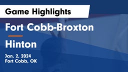 Fort Cobb-Broxton  vs Hinton  Game Highlights - Jan. 2, 2024