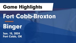 Fort Cobb-Broxton  vs Binger Game Highlights - Jan. 15, 2024