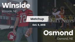 Matchup: Winside  vs. Osmond  2018