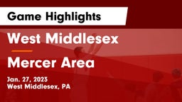 West Middlesex   vs Mercer Area  Game Highlights - Jan. 27, 2023
