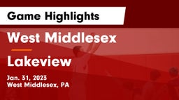 West Middlesex   vs Lakeview  Game Highlights - Jan. 31, 2023