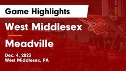West Middlesex   vs Meadville  Game Highlights - Dec. 4, 2023