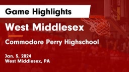 West Middlesex   vs Commodore Perry Highschool Game Highlights - Jan. 5, 2024