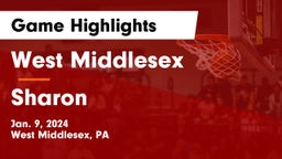 West Middlesex   vs Sharon  Game Highlights - Jan. 9, 2024