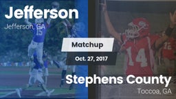 Matchup: Jefferson High vs. Stephens County  2017