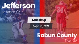 Matchup: Jefferson High vs. Rabun County  2020