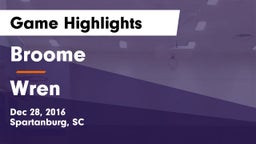 Broome  vs Wren  Game Highlights - Dec 28, 2016