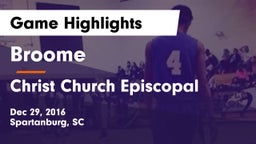 Broome  vs Christ Church Episcopal  Game Highlights - Dec 29, 2016