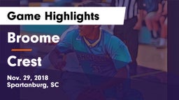 Broome  vs Crest  Game Highlights - Nov. 29, 2018