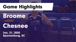 Broome  vs Chesnee  Game Highlights - Jan. 21, 2020