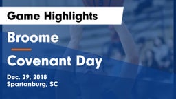 Broome  vs Covenant Day Game Highlights - Dec. 29, 2018