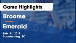 Broome  vs Emerald  Game Highlights - Feb. 11, 2019