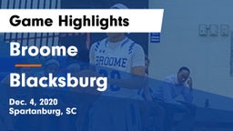 Broome  vs Blacksburg  Game Highlights - Dec. 4, 2020
