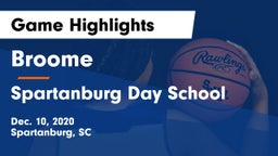 Broome  vs Spartanburg Day School Game Highlights - Dec. 10, 2020