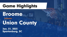 Broome  vs Union County  Game Highlights - Jan. 31, 2023