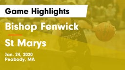 Bishop Fenwick  vs St Marys  Game Highlights - Jan. 24, 2020