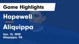 Hopewell  vs Aliquippa  Game Highlights - Jan. 15, 2020