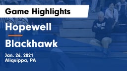Hopewell  vs Blackhawk  Game Highlights - Jan. 26, 2021