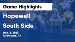 Hopewell  vs South Side  Game Highlights - Dec. 2, 2023
