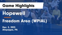 Hopewell  vs Freedom Area  (WPIAL) Game Highlights - Dec. 5, 2023