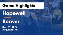 Hopewell  vs Beaver  Game Highlights - Dec. 19, 2023