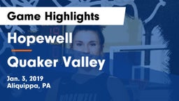 Hopewell  vs Quaker Valley  Game Highlights - Jan. 3, 2019