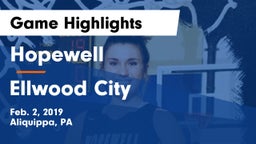 Hopewell  vs Ellwood City  Game Highlights - Feb. 2, 2019