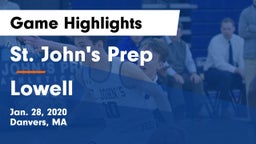 St. John's Prep vs Lowell  Game Highlights - Jan. 28, 2020