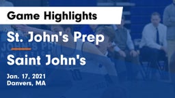 St. John's Prep vs Saint John's  Game Highlights - Jan. 17, 2021