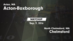 Matchup: Acton-Boxborough vs. Chelmsford  2016