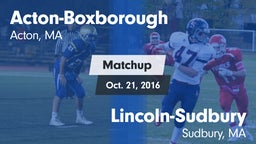 Matchup: Acton-Boxborough vs. Lincoln-Sudbury  2016