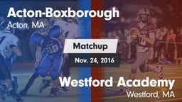 Matchup: Acton-Boxborough vs. Westford Academy  2016