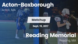 Matchup: Acton-Boxborough vs. Reading Memorial  2017